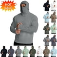 thumbnail image 1 of YgkuHd Mens Fishing Shirts, UPF 50+ Sun Protection Hoodie Long Sleeve with Zipper Lightweight Outdoor Sun Shirt | Quick Dry Moisture-Wicking Athletic Shirt for Fishing Hiking Running Camping, 1 of 8