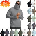 thumbnail image 1 of YgkuHd Mens Fishing Shirts, UPF 50+ Sun Protection Hoodie Long Sleeve with Zipper Lightweight Outdoor Sun Shirt | Quick Dry Moisture-Wicking Athletic Shirt for Fishing Hiking Running Camping, 1 of 9