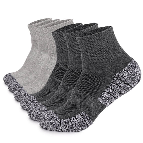 YgkuHd No Show Socks Women Men Non Slip Invisible Liners for Flats Breathable Cotton Low Cut Ankle Socks 6 Pairs Gift Box,02-Gray_6-9