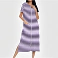 thumbnail image 1 of YgkuHd Plus Size Nightgowns Zip Up Robe For Women Long Housecoat Knit Bathrobes Full Lengthgradient Color Nightgown With Pockets,Pullover Nightdress Soft Sleepwear, 1 of 7