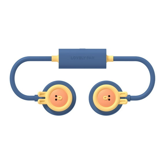 YgkuHd Portable Neck Fans Hands Free Bladeless Fan Cool Personal Fan 3 Speeds Adjustment Headphone Design Rechargeable USB Powered Neck Fans For Outdoor