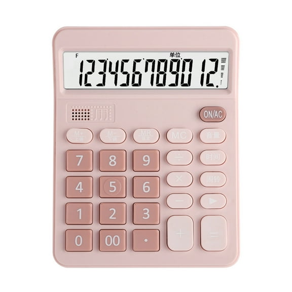 YgkuHd Scientific Calculator 12 Digits Large Display And Buttons Clear Large LCD Display For Office School Home And Business Use,D