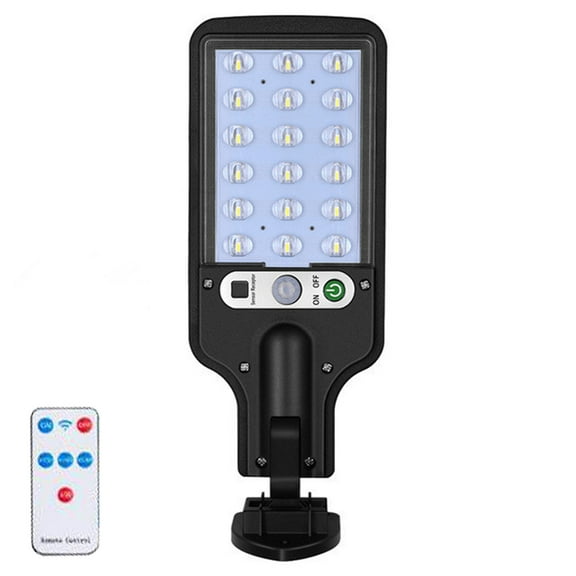 YgkuHd Solar Street Light, IP65, Dusk To Da-wn With Motion Sensor LED Security Flo-od Light For Parking Lot, Remote Control With 18 LED Lamp Beads