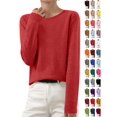 thumbnail image 1 of YgkuHd Sweaters for Women Fall Long Sleeve Crewneck Knit Tops Casual Soft Pullover Sweater Base Layer Shirts, XL, 1 of 6