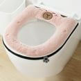 thumbnail image 1 of YgkuHd Toilet Seat Cover, Thickened Universal Toilet Seat Cushion Sitting Toilet Cover Warm Version Washable Toilet Seat Cushion Household Toilet Collar Washable D Shapetoilet Seat Cushion (Pink), 1 of 6