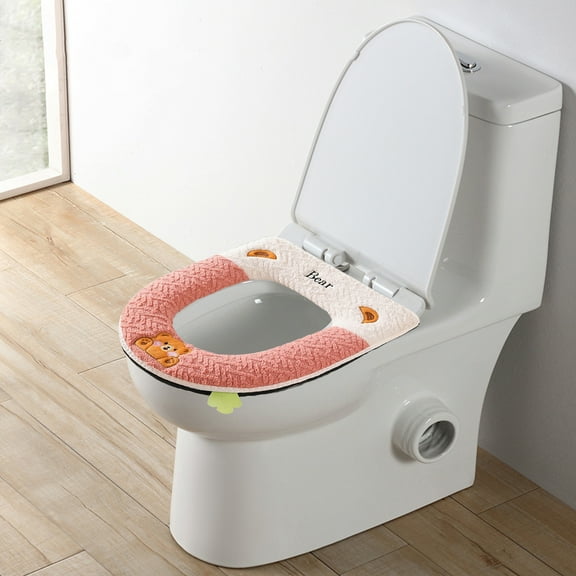 YgkuHd Toilet Seat Cover, Zipper Model Toilet Seat Household Embroidery Sitting Washer Toilet Seat Cover Cute Washer Four Seasons Universal Toilet Seat (Multicolor )