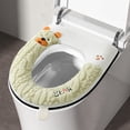 thumbnail image 1 of YgkuHd Toilet Seat Covers for Bathroom, Winter Models Of The Toilet Seat Plushs Toilet Seat Cushion Thickened Toilet Seat Washable Toilet Seat Washers Washable D Shapetoilet Seat Cushion (Green), 1 of 6