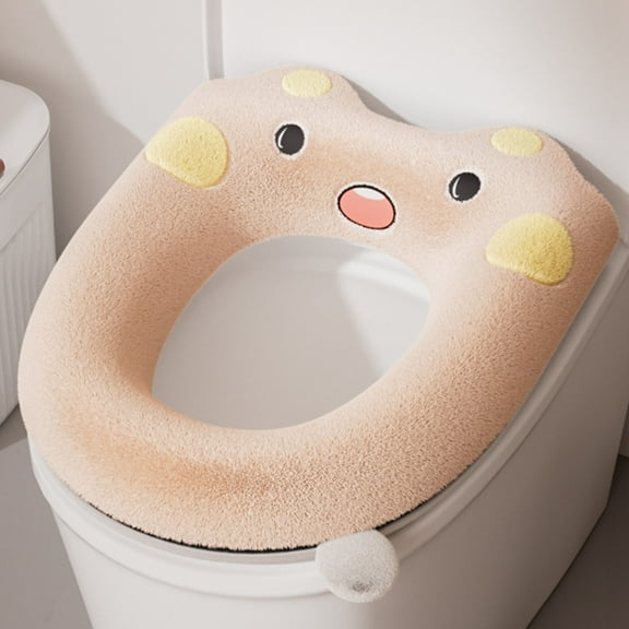 YgkuHd Toilet Seat Cushion, Household Toilet Seat Cushion Universal Use Plastic Toilet Seat Cover Summer Season Washable Toilet Seat Cushion All Shape Washable D Shapetoilet Seat Cushion (Pink)