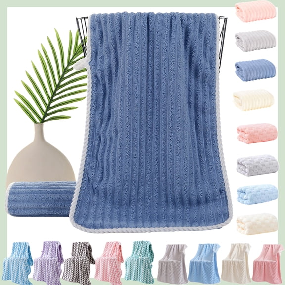 YgkuHd Towels Bath 12"x24" Concise Purified Towel High Density And Thick Fleece Towel Soft And Absorbent Washcloth for Bathroom Gym, Shower, Hotel