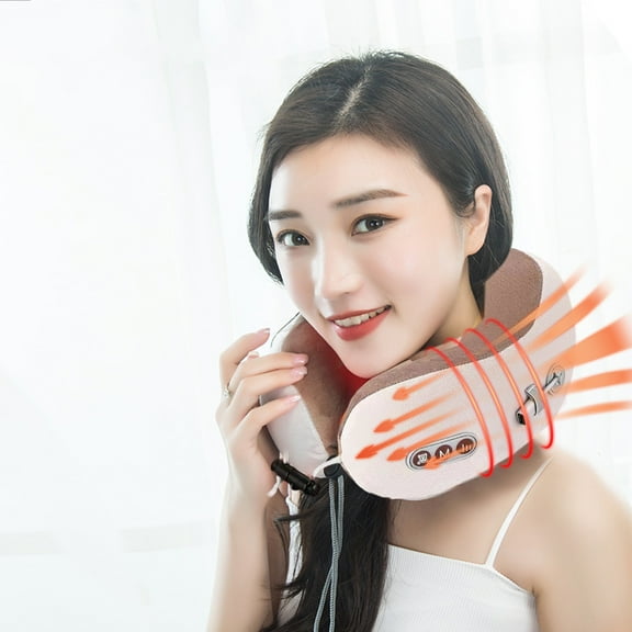 YgkuHd U-shaped Massage Pillow Home Car Charging Multi-function Electric Heating Shoulder And Neck Massager
