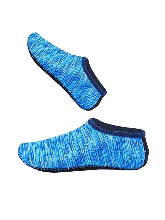 Unisex Water Shoes, Barefoot Quick-Dry Aqua Socks for Beach Swimming Diving Snorkeling,02-Blue_XXL