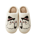 thumbnail image 1 of YgkuHd Women's Cute Ghost Slippers Halloween House Shoes Soft Fuzzy Indoor Sliders Warm Winter Holiday Bedroom Gift, 1 of 6