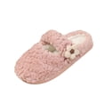 thumbnail image 1 of YgkuHd Women's Fluffy Winter Slippers Closed Toe Cotton House Shoes Warm Cozy Indoor Home Slippers Non Slip, 1 of 9
