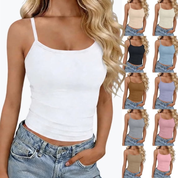 YgkuHd Women's Striped Modal Cami Tank Top, Scoop Neck Sleeveless Casual Shirt for Spring & Summer