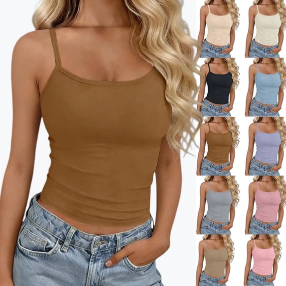 YgkuHd Women's Striped Modal Cami Tank Top, Scoop Neck Sleeveless Casual Shirt for Spring & Summer