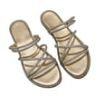 thumbnail image 1 of YgkuHd Women's Summer Slippers,Women's Fashionable Casual Versatile Trendy Flat Decorative Sparkly Plus-Size Shoes Spring/Summer Comfortable Slippers for Summer Season, Daily Wear, 1 of 8