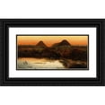 thumbnail image 1 of Ygnacio Alcérreca y Comonfort 14x9 Black Ornate Wood Framed Double Matted Museum Art Print Titled: Pyramids Sunset (1901), 1 of 5