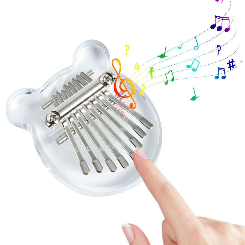 Yguping 8 Key Mini Kalimba Mini Thumb Piano Portable Finger Keyboard