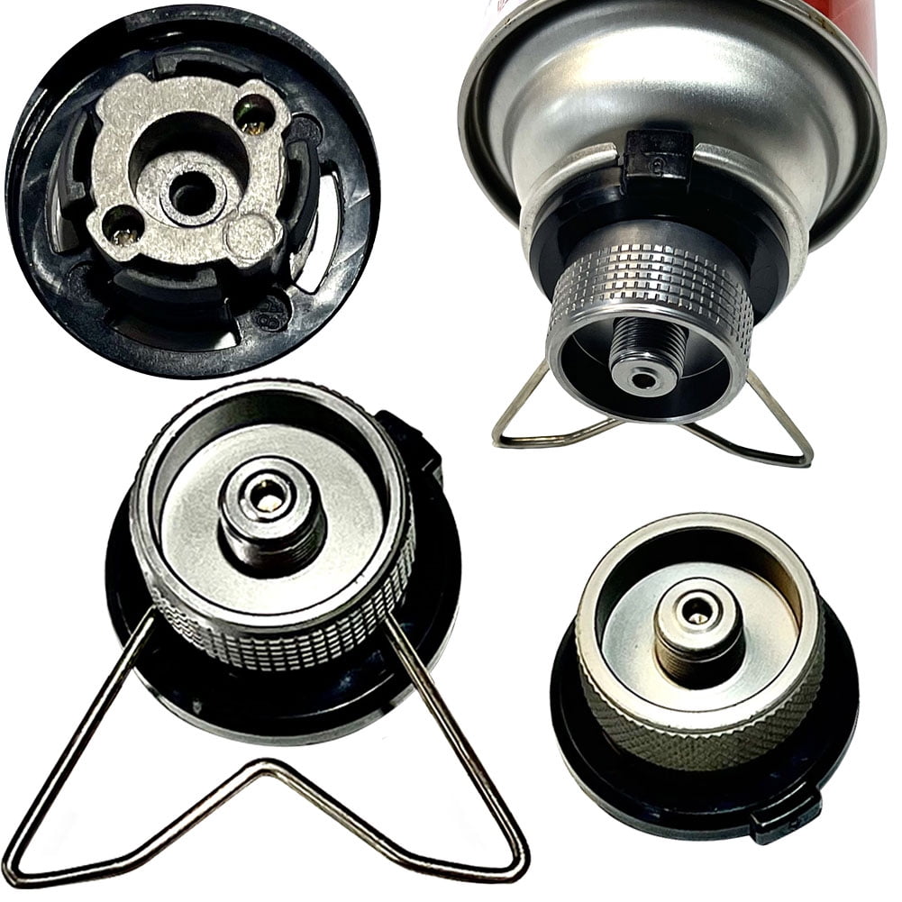 Yguping Butane Adapter with Bracket Gas Tank Conversion Head Aluminum