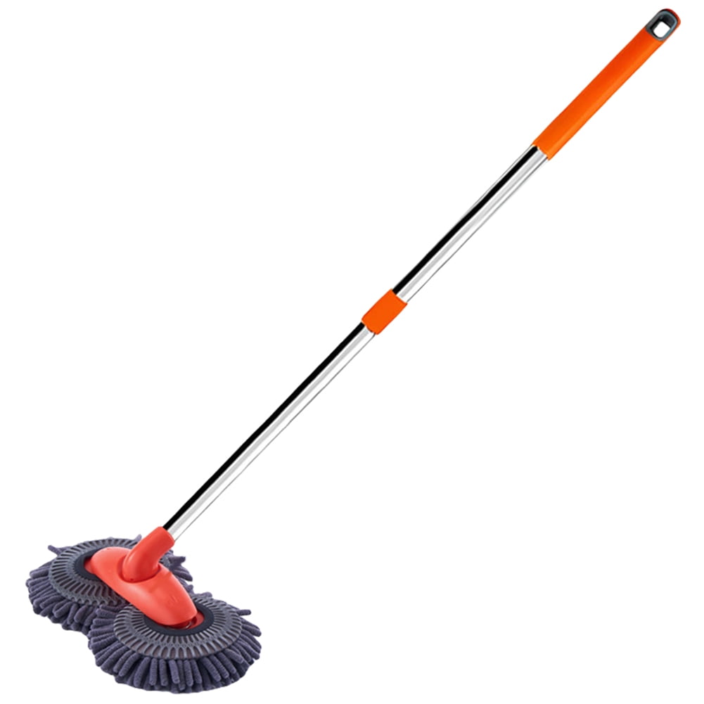 Yguping Car Wash Brush Double Brush Head Stretching Handle Windshield