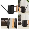 Yguping Coating Watering Pot with Wood Handle Garden Plant Flower Pot