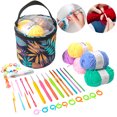 Yguping Crochet Beginner Kit with Storage Case & Yarn Balls Ergonomic