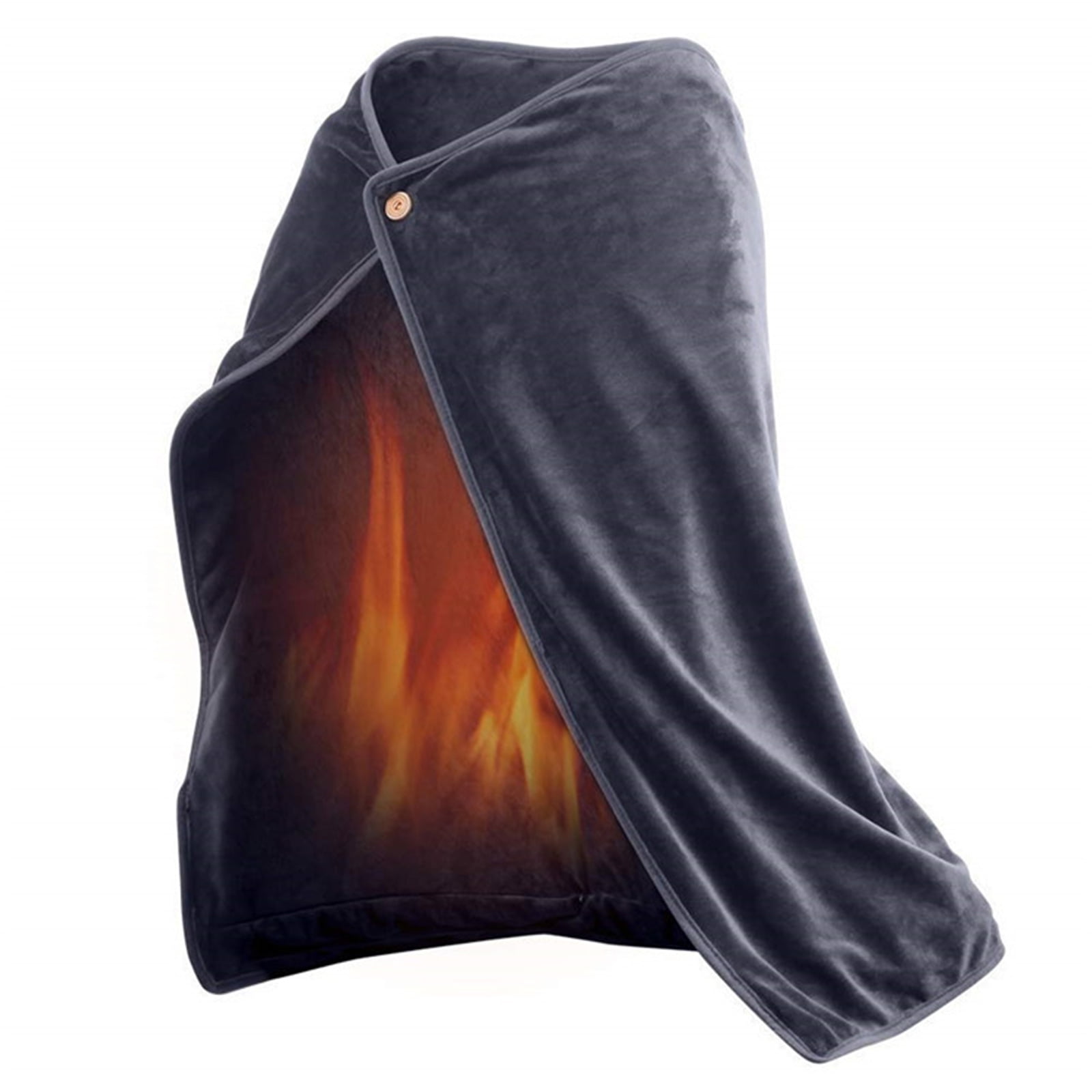 Yguping Fleece Electric Heated Blanket Wearable Heating Shawl for