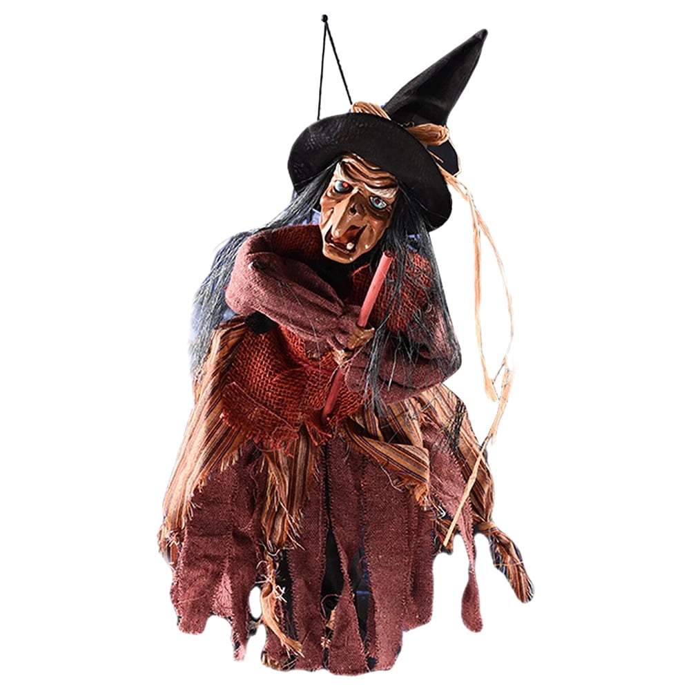 Yguping Halloween Flying Witch Decor Trickery Prop Voice Touch Control