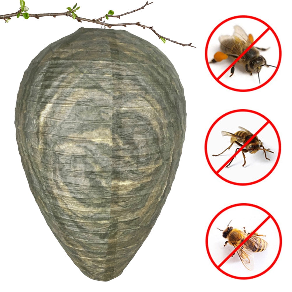 Yguping Hanging Wasp Deterrent Safe Fake Wasp Repellent Nest Yellow