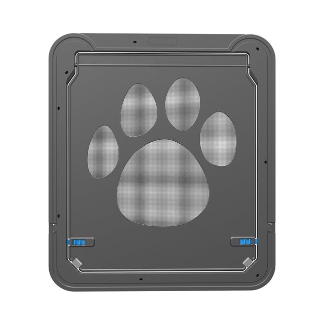 Yguping Pet Screen Door Automatic Lockable Black Door Closed