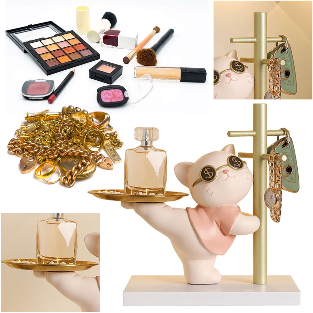 Yguping Rabbit Key Jewelry Holder Tray Cute Bunny Ornamental Art Decor ...