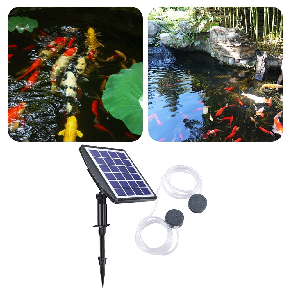 Yguping Solar Powered Fish Tank Oxygenator with Pipe Aquarium Oxygen