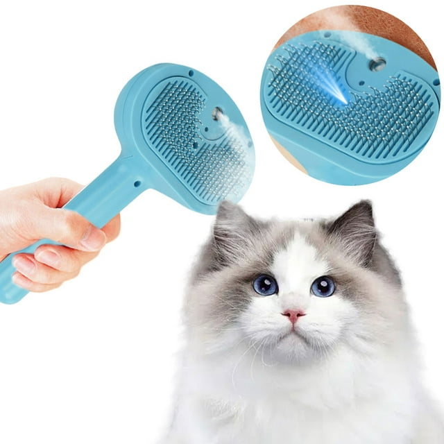 Yguping Steamy Pet Brush with Release Button Cat Grooming Brush