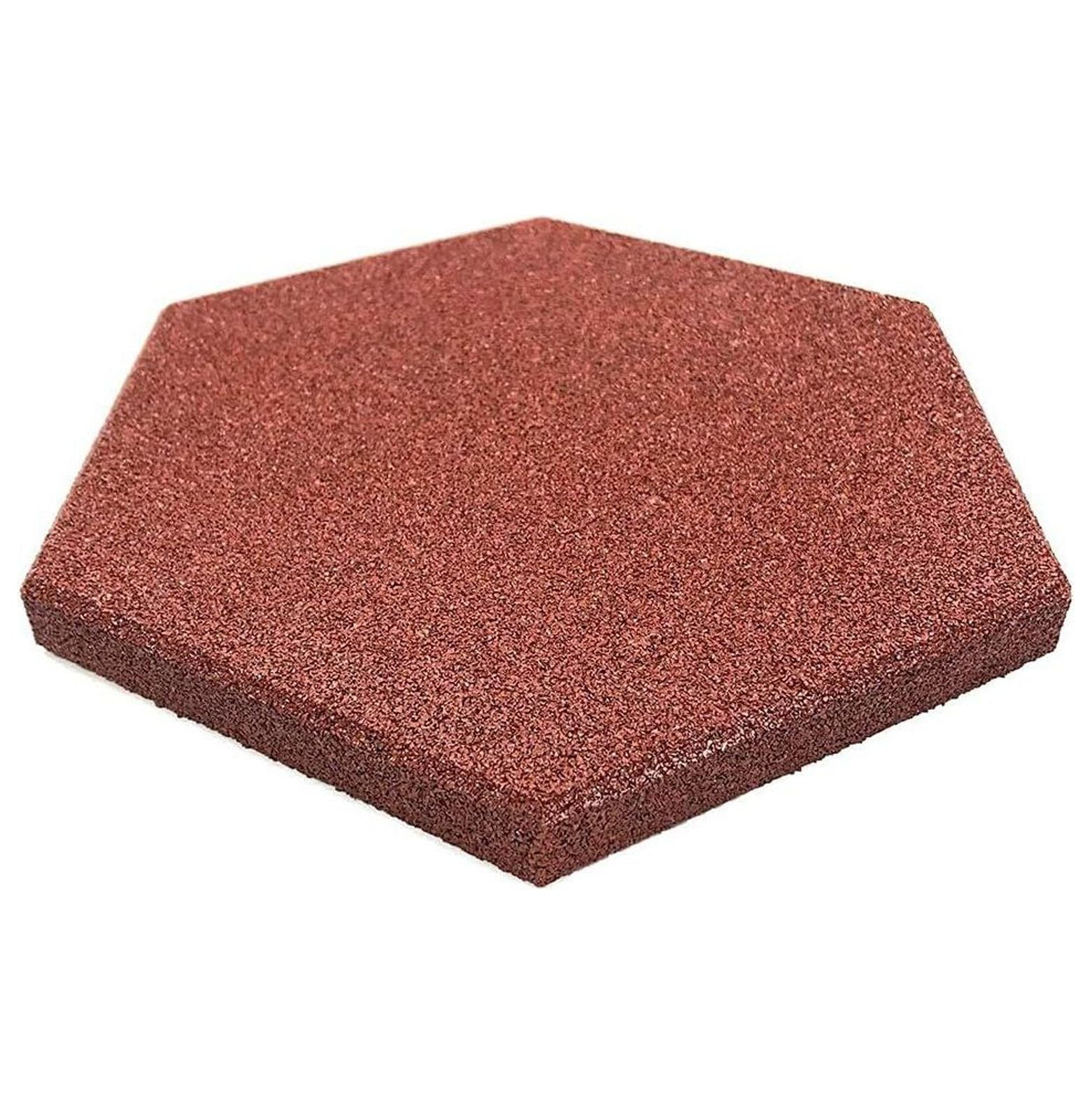 YhbSmt 20 pcs Hexagon Rubber Pavers 101/2", 3/4" Thick for Garden