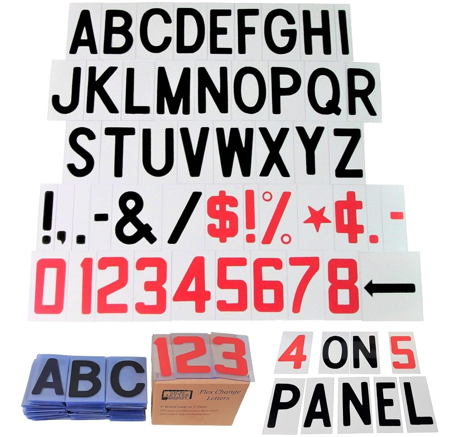 YhbSmt 4" Letter Printed on 5" Flexible Panel for Outdoor Signs