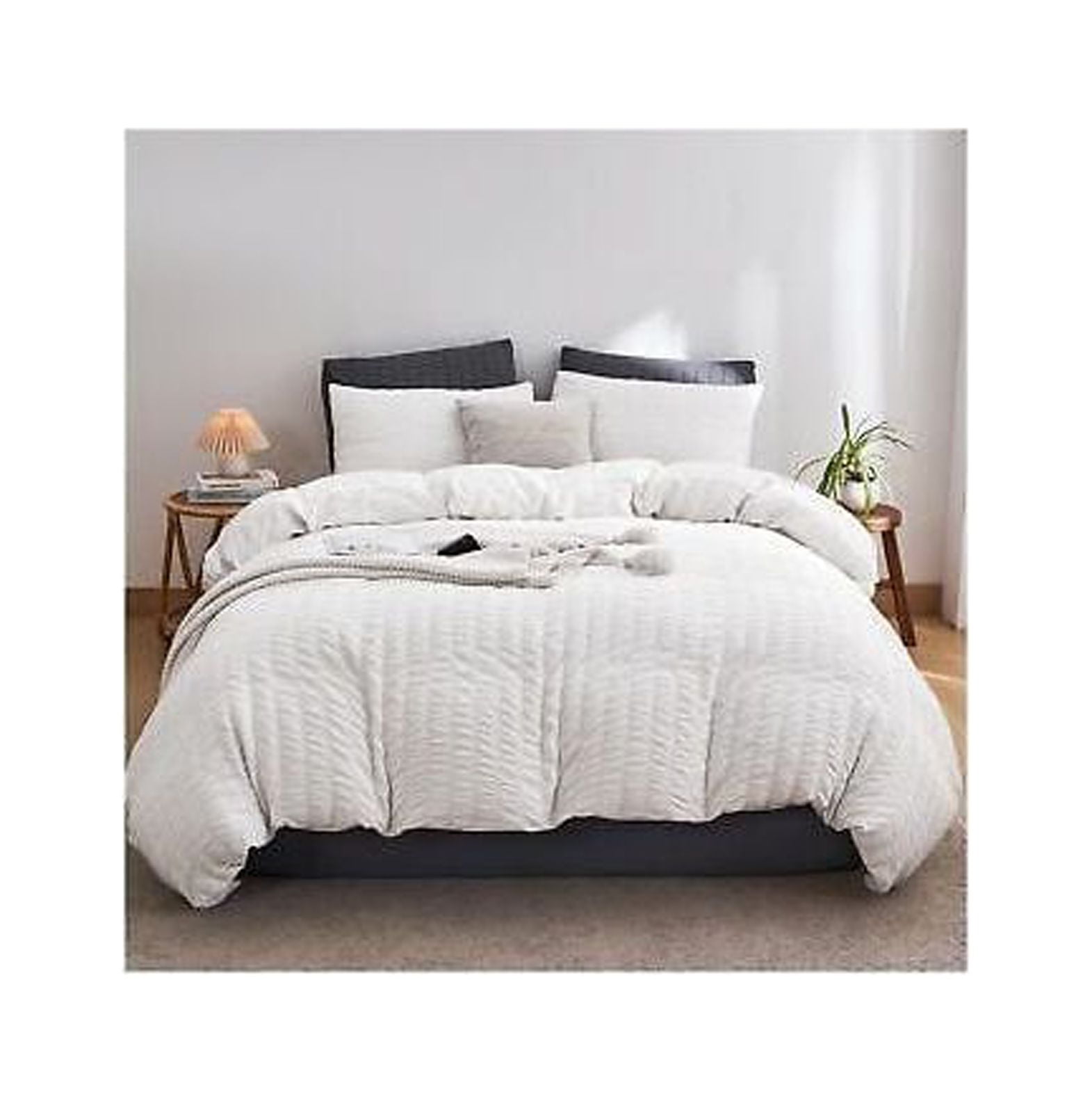 YhbSmt California King Duvet Cover White Oversized King Duvet Cover Set with