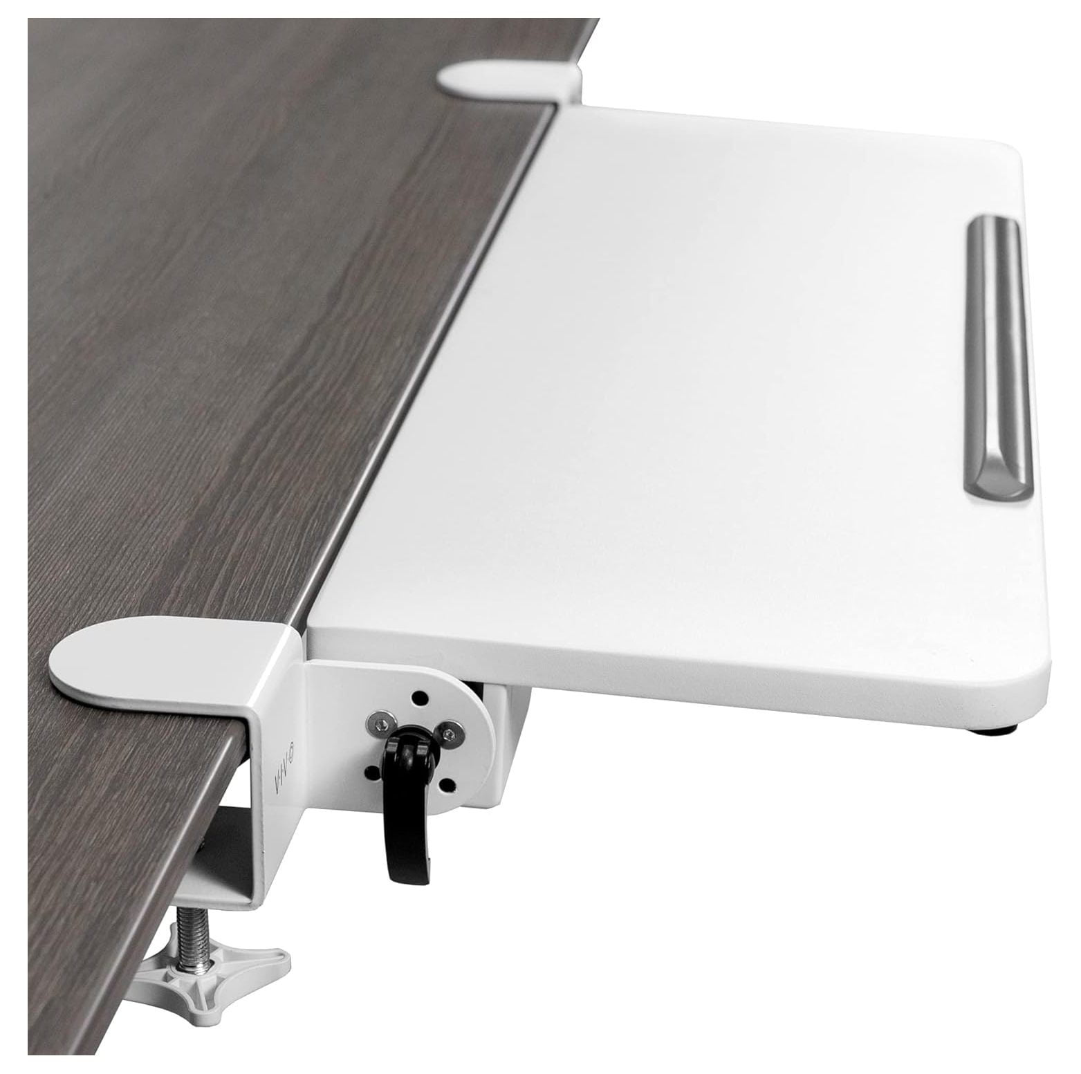 YhbSmt Clamp On Tilting Keyboard Tray, 26 (31 Including Clamps) x 9