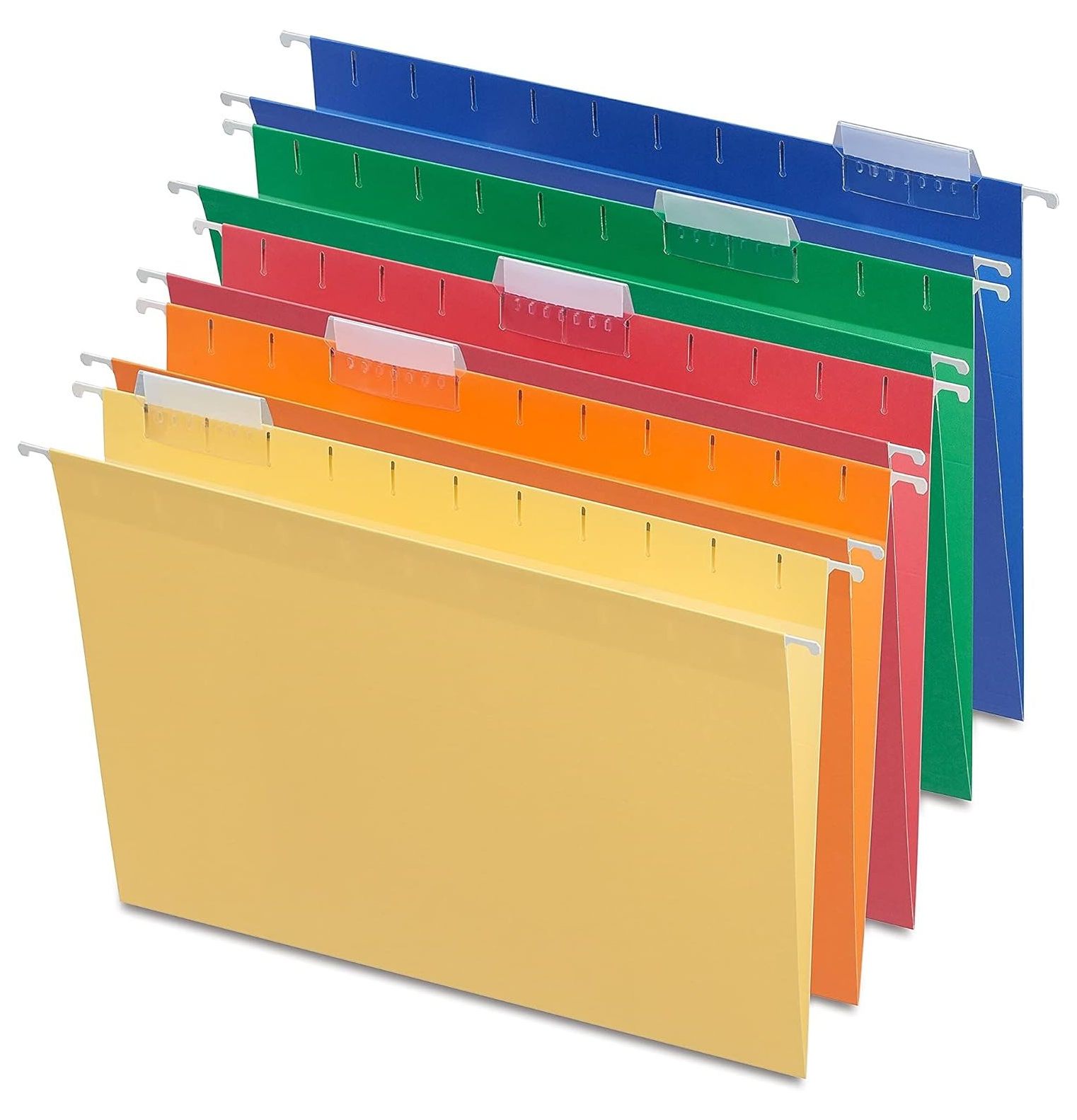 YhbSmt Heavy Duty Hanging File Folders, 5Tab, Letter Size, Assorted