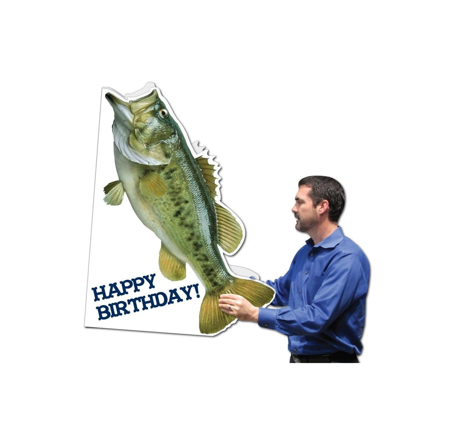 YhbSmt Jumbo Greeting Cards Fish Shaped Birthday Card (Fish Theme) 2