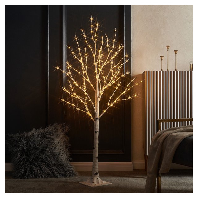 YhbSmt Lighted Birch Tree with Fairy Lights for Christmas Decor