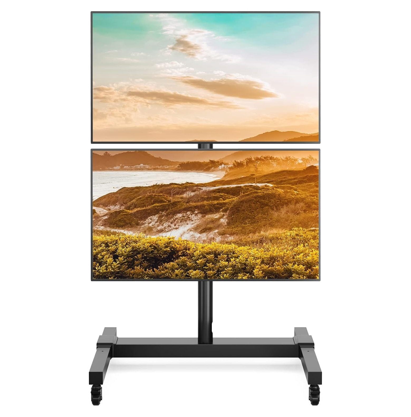 YhbSmt Rolling/Mobile TV Cart with Wheels for 32 to 55 Inch LCD LED 4K