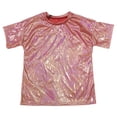 thumbnail image 1 of Yhhting Boys Tshirts Short Sleeve Shiny Dance Shirt Crew Neck Sequined Reflective Print Boys Stage Performance Party Tops, 1 of 4