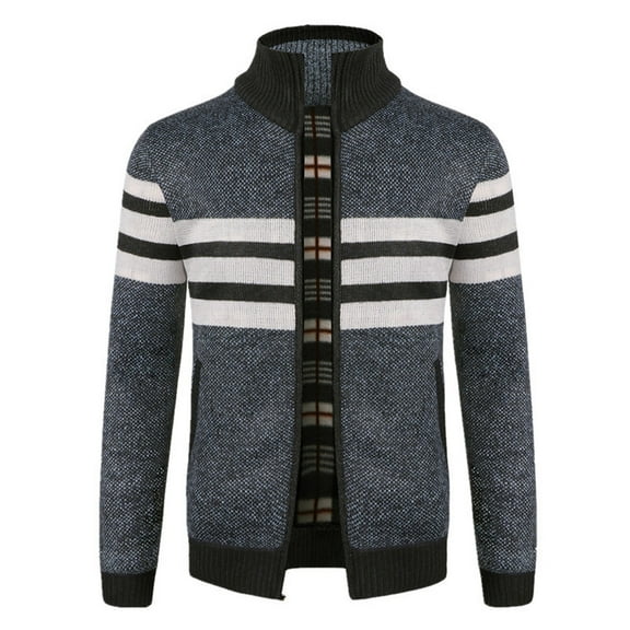 Yhkghxis 2025 Korean Style Men'S Autumn Winter Fashion Knitted Sweater Coat Casual Jacket Warm Comfortable Outerwear