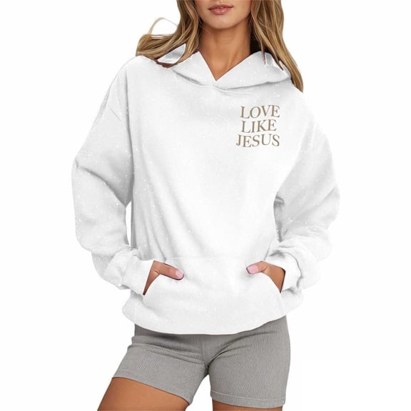 Yhkghxis Christian Jesus Loves You Hoodies Women Religious Faith God Jesus Is King Sweatshirts Bible Verse Inspirational Tops