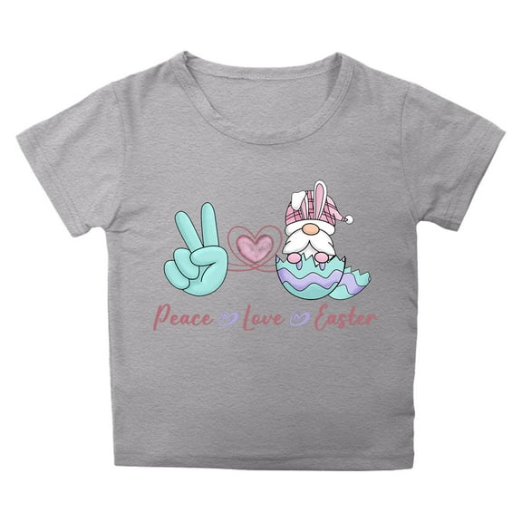 Yhkghxis Happy Easter Tshirt Toddler Boys Girls Funny Graphic Printed Tee Cute Easter Casual Short Sleeve Gift Tops