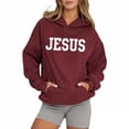thumbnail image 1 of Yhkghxis Jesus Hoodies for Women Teen Girls Oversized Christian Bible Verse Y2K Hooded Long Sleeve Christian Hoodie, 1 of 3