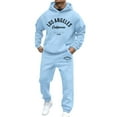 thumbnail image 1 of Yhkghxis LOS ANGLES Graphic Tracksuit Men 2 Piece Set Casual Workout Hoodies and Joggers Sweatsuits Sets Outfits with Pockets, 1 of 5