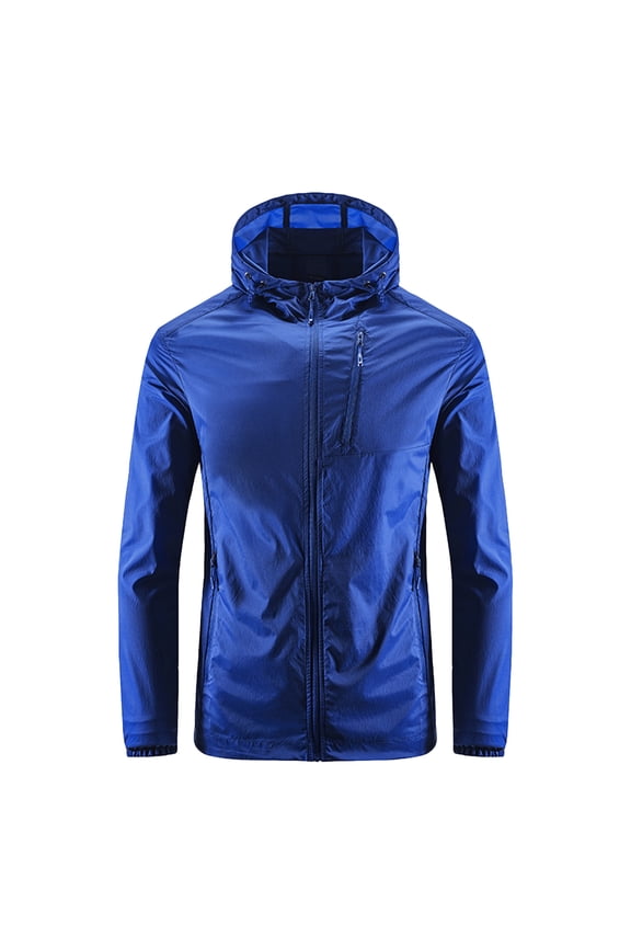 Men's Bomber Jacket Casual Zipper Coat Lightweight Long Sleeve Sportwear Windbreaker waterproof jackets for men