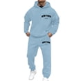 thumbnail image 1 of Yhkghxis NEW YORK Graphic Tracksuit Men 2 Piece Set Casual Workout Hoodies and Joggers Sweatsuits Sets Outfits with Pockets, 1 of 7