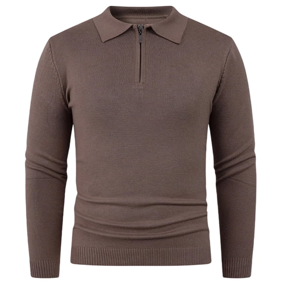 Yhkghxis Quarter Zip Sweater Men Fashionable Stand Collar Long Sleeve Casual Pullover Top Comfortable Warm Soft Textured Outerwear for Autumn Winter